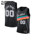 Maillot NBA San Antonio Spurs Personnalisable Nike 2025-26 City Edition Noir Swingman - Enfant